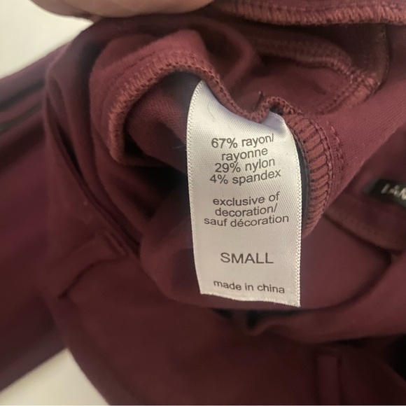 Maurices Burgundy Ponte Stretch Knit Skinny Pants Small - Picture 11 of 14